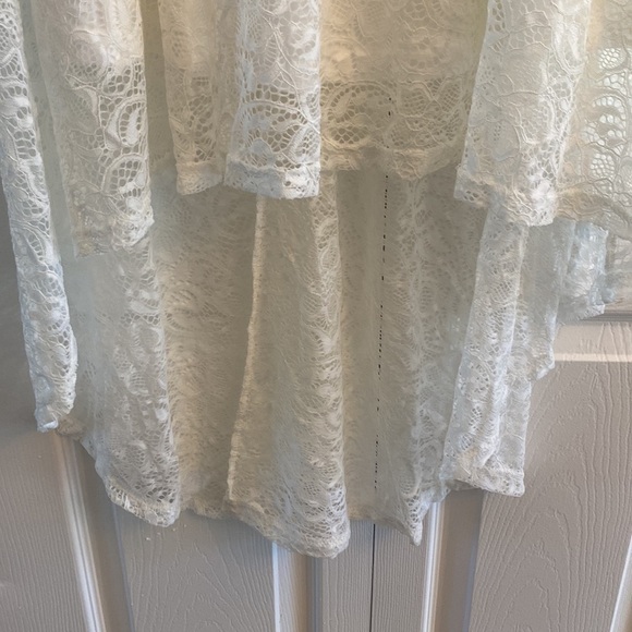 HR Homrain elegant lace dress high‎ low hem size L - Picture 4 of 8